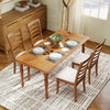 Modern upholstered beige dining chair set of 2 with ergonomic backrest and natural rubber wood frame for versatile.