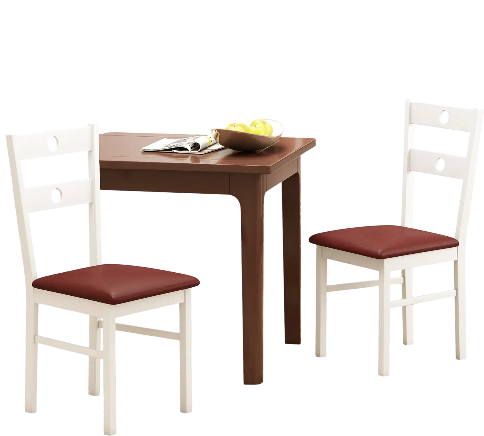 Costway Set of 4 Wooden Dining Chairs Armless Kitchen Chairs White 90275442 New