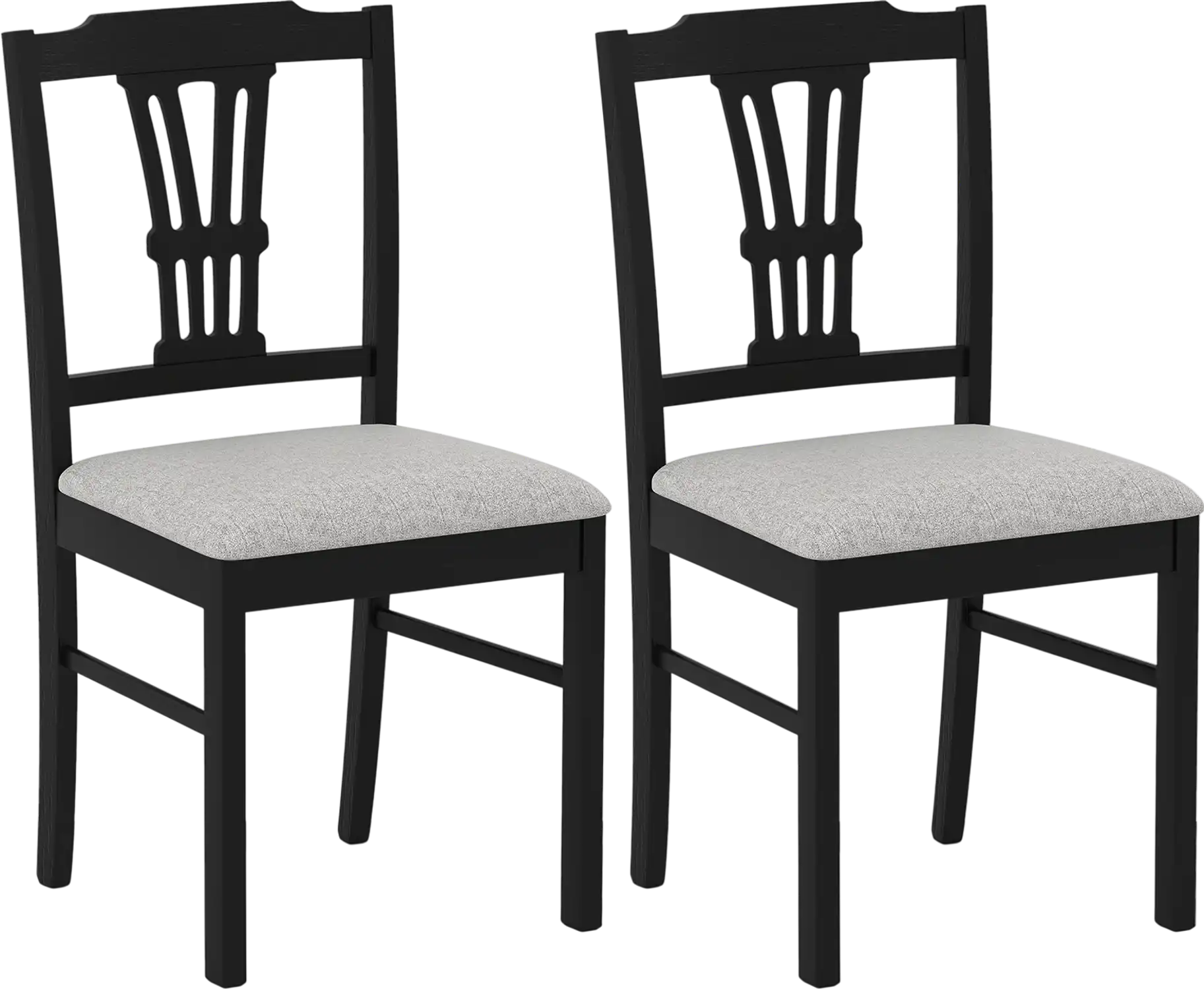 Costway Upholstered Wooden Dining Chairs Set of 2 Solid Rubber Wood Frame 98164730 New