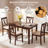Dining table with a smooth surface and rubber wood legs, offering durability and easy maintenance for dining rooms.