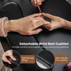 Detachable wrist rest cushion with soft sponge filling and PVC leather for comfort during manicuring sessions.