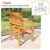 Wooden patio chair with inclined backrest, solid wood construction, ergonomic design, perfect for garden or backyard.