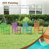 Set of two wooden patio chairs with inclined backrests, perfect for DIY painting and comfortable outdoor seating.