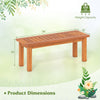 Wooden plant stand with slatted top, crafted from solid wood, 34" long, ideal for indoor and outdoor plant display.
