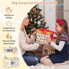 Wooden play kitchen cooking toy set in white with accessories, promoting hands-on ability and parent-child interaction.