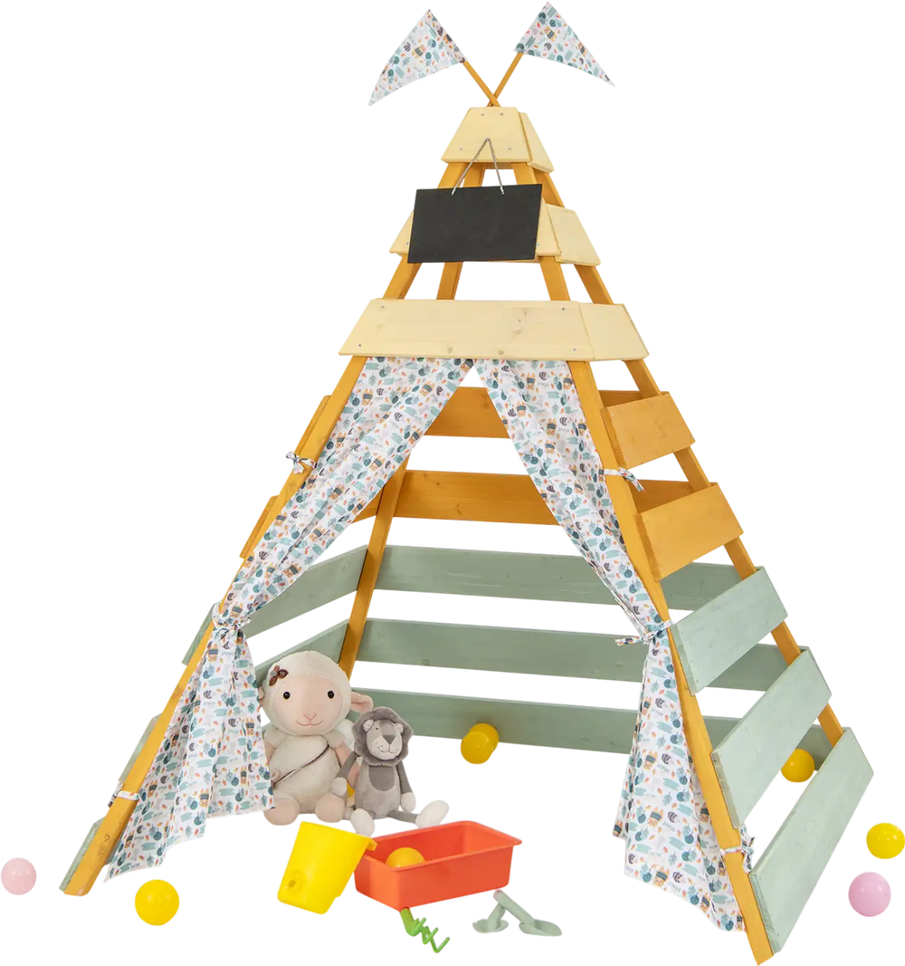 Triangle Hideaway Playhouse with Removable Chalkboard for Indoor and Outdoor