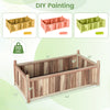 Wooden raised garden bed made of natural acacia wood, 44" x 23", with liner for indoor and outdoor planting.
