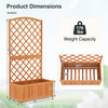Wooden raised garden bed with trellis, 63 inches tall, made of acacia wood, ideal for growing plants in various spaces.