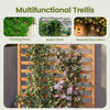 Wooden Raised Garden Bed 59 Inch Tall Elevated Planter Box with Vertical Trellis - Gallery View 8 of 9