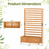 Wooden Raised Garden Bed 59 Inch Tall Elevated Planter Box with Vertical Trellis - Gallery View 4 of 9