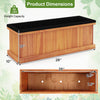 Wooden raised garden bed with drainage holes, solid fir wood, 28" long, ideal for indoor and outdoor planting.