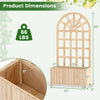 Wooden raised garden bed with trellis, 48 inches tall, made of solid fir wood for outdoor durability and stability.