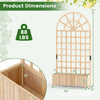 Wooden raised garden bed with trellis, 71" tall, natural fir wood, ideal for climbing plants and outdoor use.