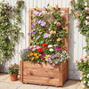 Wooden Raised Garden Bed with Lattice Trellis Drainage Holes-Orange - Gallery View 1 of 10