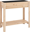 Wooden Raised Garden Bed with Legs and Storage Shelf