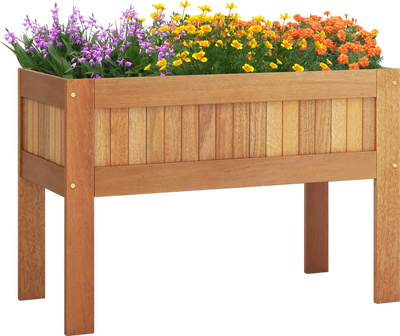 Costway Wooden Raised Garden Bed Elevated Planter Box with Legs 73529861 New