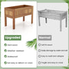 Wooden raised garden bed with legs, crafted from solid wood, weather-resistant, perfect for indoor and outdoor planting.