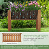 Wooden raised garden bed with slatted bottom for drainage, crafted from solid wood, ideal for indoor and outdoor.
