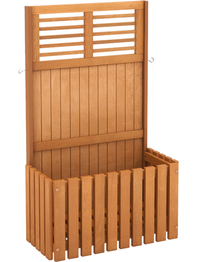 Costway Wooden Raised Garden Bed Privacy Screen 69235487 New