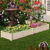 Wooden raised garden bed with two planter boxes, made of durable fir wood, ideal for cultivating various plants.