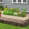 Wooden raised garden bed with two planter boxes, made of durable fir wood, ideal for growing various plants outdoors.