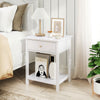 Wooden Storage Shelf with Drawer for Bedroom and Living Room-White - Gallery View 1 of 10