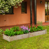 Wooden vegetable raised garden bed showcasing vibrant flowers and vegetables, perfect for enhancing outdoor spaces.