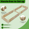 Wooden vegetable raised garden bed assembly with solid fir wood, tenon structure, and included screws for easy setup.