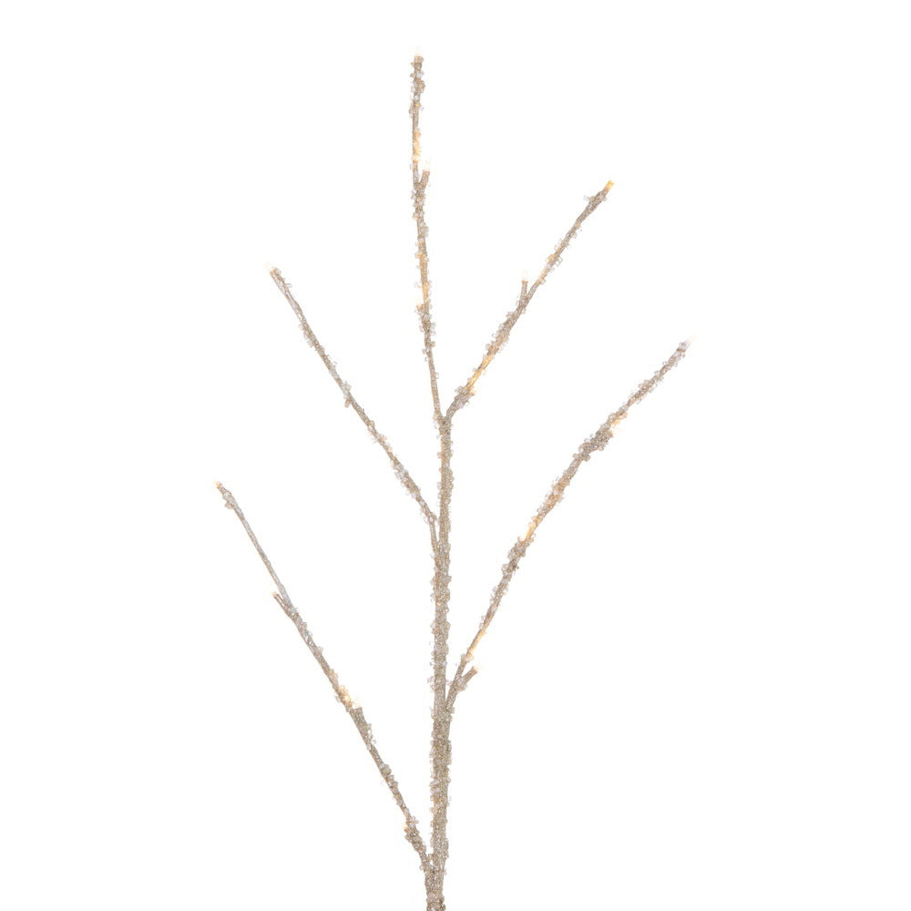 Vickerman Champagne Icy Twig Tree 8' LED Outdoor 240 Warm White LED Lights New