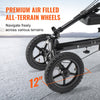 Vevor Knee Scooter Folding Walker Aluminum Frame 350 lbs. Capacity Height Adjustable and 12" Wheels New