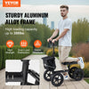 Vevor Knee Scooter Folding Walker Aluminum Frame 350 lbs. Capacity Height Adjustable and 12" Wheels New