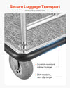 Vevor Hotel Luggage Cart 42.5" x 25" x 71" Stainless Steel 800 Lbs Capacity Silent Rubber Wheels New
