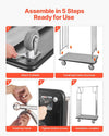 Vevor Hotel Luggage Cart 42.5" x 25" x 71" Stainless Steel 800 Lbs Capacity Silent Rubber Wheels New