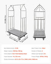Vevor Hotel Luggage Cart 42.5" x 25" x 71" Stainless Steel 800 Lbs Capacity Silent Rubber Wheels New