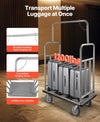 Vevor Bellman Luggage Cart 1200 Lbs Capacity Stainless Steel 4-Wheels Hotel Trolley New