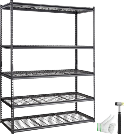 Vevor Storage Shelving Unit 5-Tier Adjustable 2000 Lbs Heavy Duty Metal Rack 60