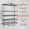 Vevor Storage Shelving Unit 5-Tier Adjustable 2000 Lbs Heavy Duty Metal Rack 60" x 24" x 78" New