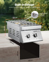 Vevor 2-Burner Built-In Outdoor Cooktop 2 x 15000 BTU Propane and Natural Gas New