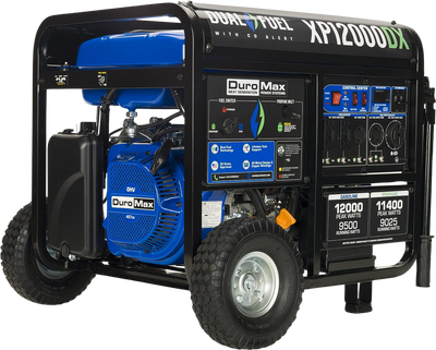 DuroMax XP12000DX 9500W/12000W Dual Fuel Gas Propane Generator with Electric Start and CO Alert New