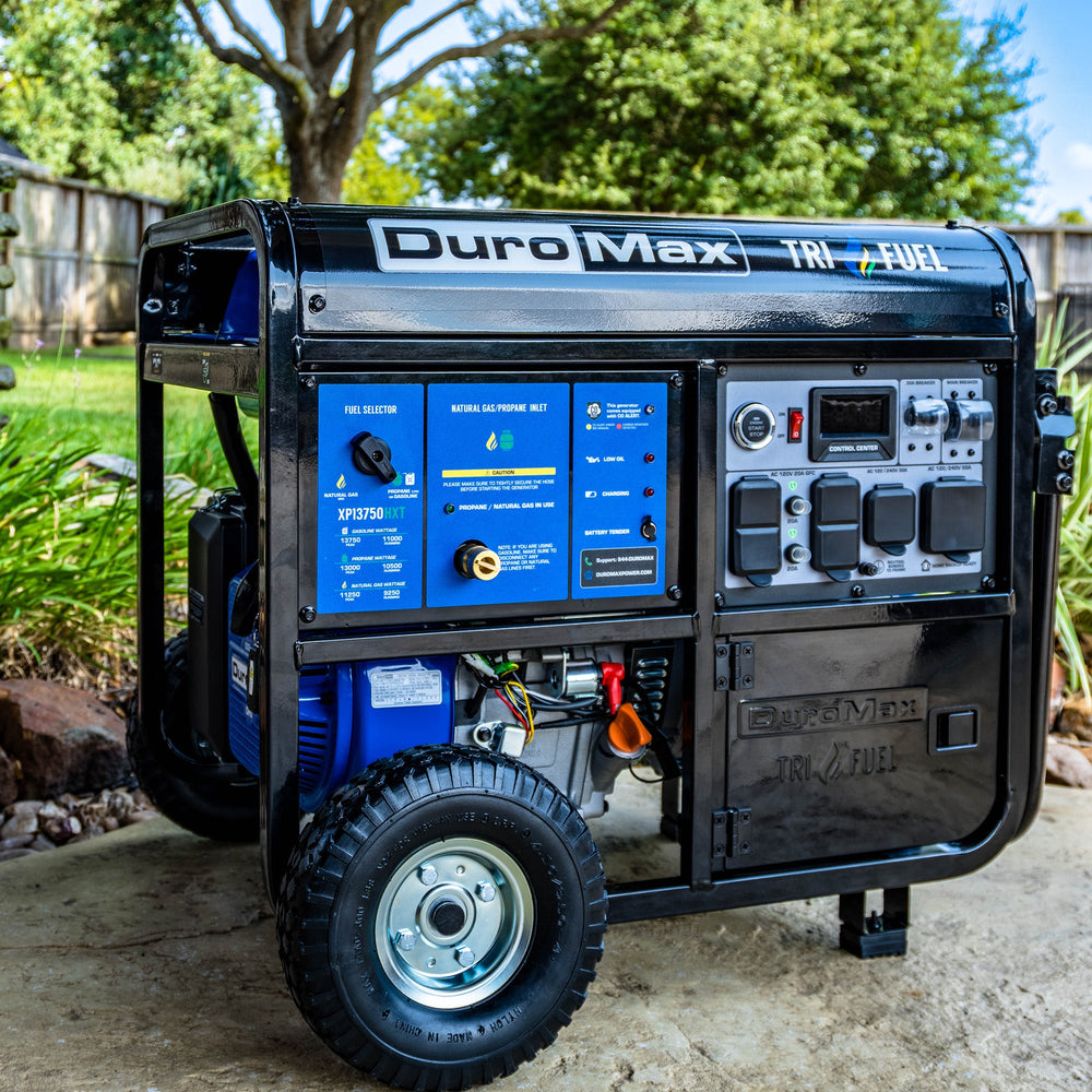 DuroMax 13,750 Watt Tri Fuel Portable HXT Generator w/ CO Alert