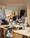 Vevor Sliding Compound Miter Saw 10" 15A Dual Bevel with LED Guide 60-Tooth Blade New