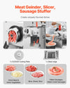Vevor Commercial Meat Grinder 1100W Electric 14 Lbs/Min 0.12" Cutting Slicer & Sausage Stuffer New
