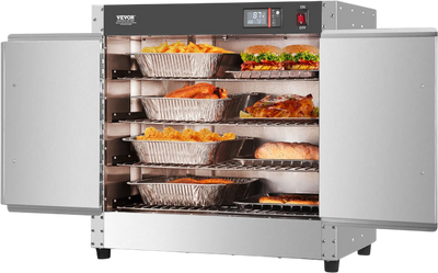 Vevor Commercial Food Warmer Cabinet 4-Tier Hot Box with Water Tray New