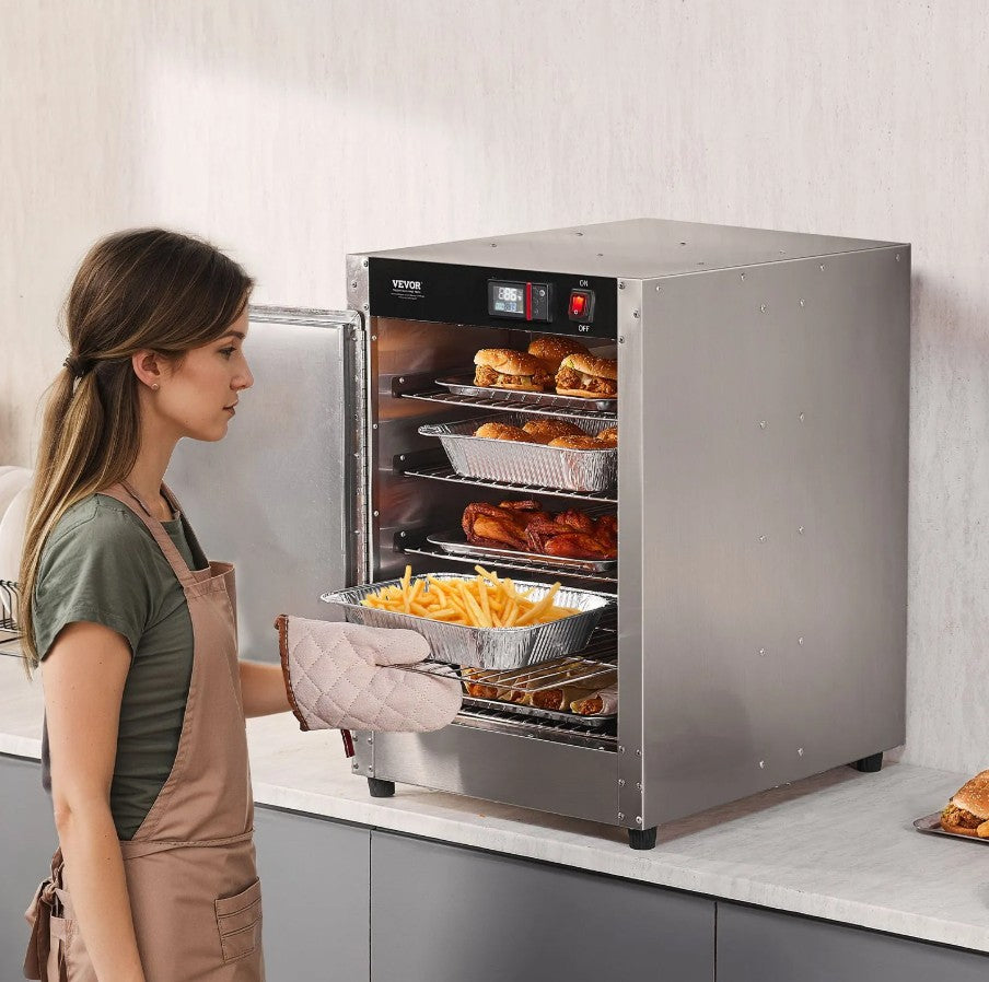 Vevor 5-Tier Hot Box Food Warmer Cabinet Stainless Steel with Water Tray New