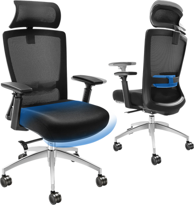 Vevor Ergonomic Office Chair Mesh with Adjustable Seat and S-Shape Lumbar Support New