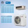 Concealed ducted mini split AC unit, 27000 BTU, with 3 zones, inverter technology, ideal for homes and offices.