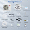 X-Pro 27000 BTU ceiling cassette mini split AC package includes outdoor unit, indoor unit, and essential installation.