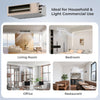 Concealed ducted mini split AC system for 3 zones, ideal for homes and offices, featuring smart control and energy.