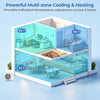 X-Pro 35000 BTU 3 Zone 22.5 SEER2 Ceiling Cassette Mini Split AC-9K + 12K + 12K - Gallery View 1 of 11