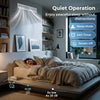 Ducted mini split AC unit with 4 zones, featuring quiet operation and sleep mode for peaceful environments.